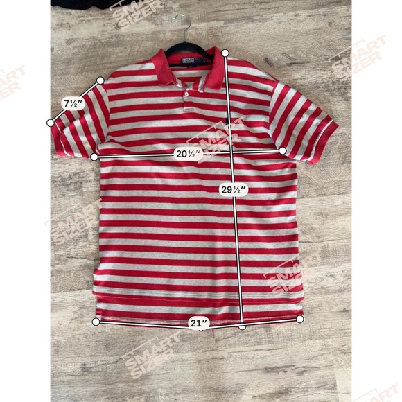 Polo by Ralph Lauren Red and White Striped polo Shirt size large men’s - Picture 7 of 7